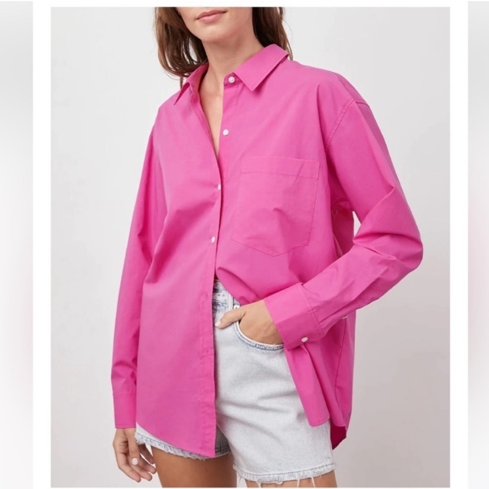 Rails Arlo Button Down Blouse Azalea New with Tag… - image 1